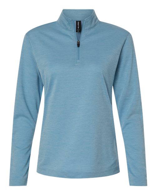 AllPro Women's Pro-Lock Performance Mélange Quarter-Zip Pullover - Cloud Blue Melange