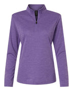 AllPro Women's Pro-Lock Performance Mélange Quarter-Zip Pullover - Violet Melange