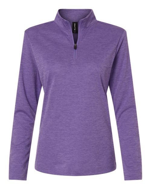 AllPro Women's Pro-Lock Performance Mélange Quarter-Zip Pullover - Violet Melange