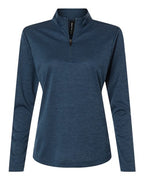 AllPro Women's Pro-Lock Performance Mélange Quarter-Zip Pullover - Navy Melange
