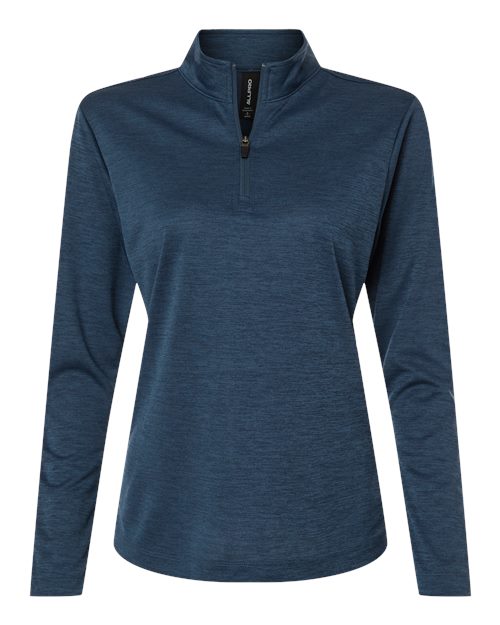 AllPro Women's Pro-Lock Performance Mélange Quarter-Zip Pullover - Navy Melange