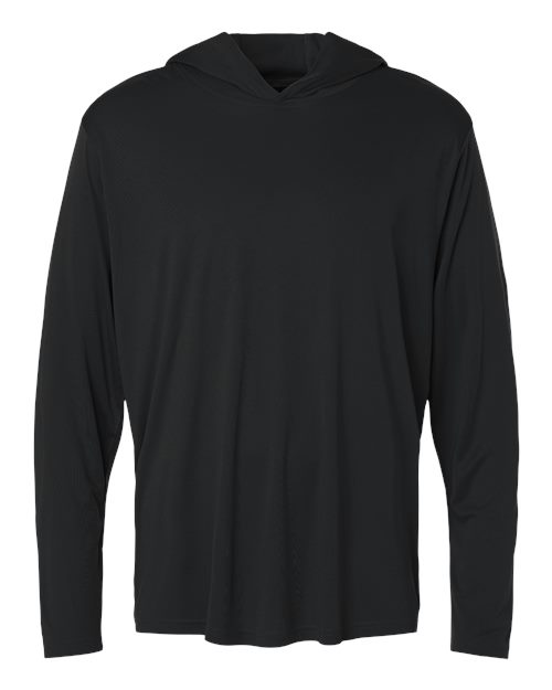AllPro Unisex Pro-Lock Performance Hooded Long Sleeve T-Shirt - Black