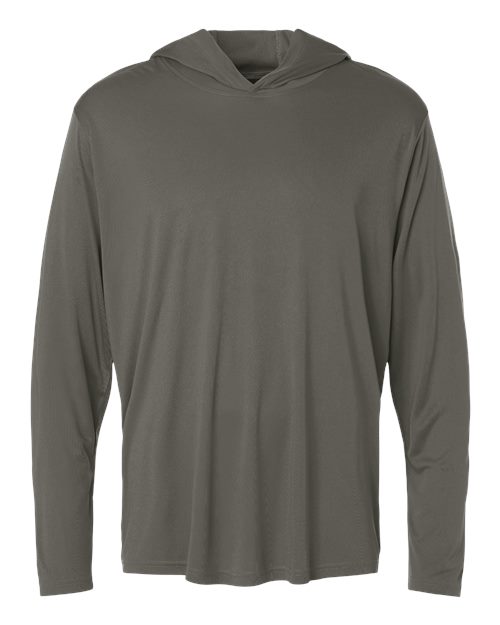 AllPro Unisex Pro-Lock Performance Hooded Long Sleeve T-Shirt - Charcoal
