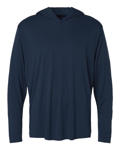 AllPro Unisex Pro-Lock Performance Hooded Long Sleeve T-Shirt - Navy