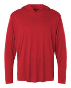AllPro Unisex Pro-Lock Performance Hooded Long Sleeve T-Shirt - Red