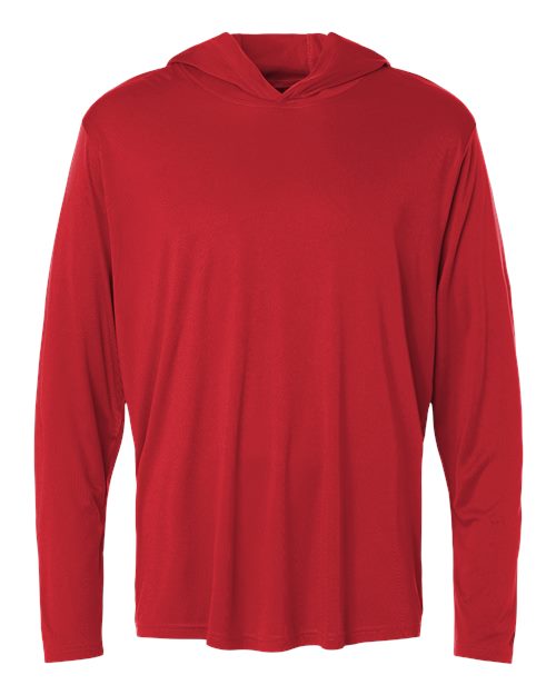 AllPro Unisex Pro-Lock Performance Hooded Long Sleeve T-Shirt - Red