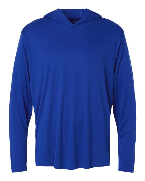 AllPro Unisex Pro-Lock Performance Hooded Long Sleeve T-Shirt - Royal
