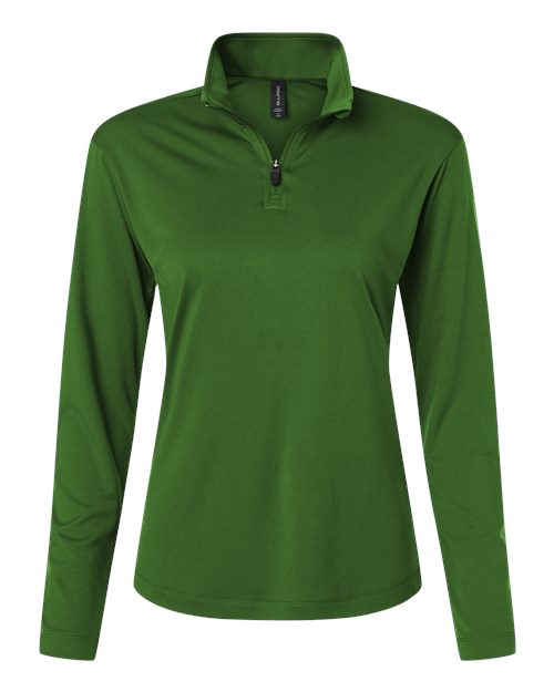 AllPro Women's Pro-Lock Performance Quarter-Zip Pullover (Part 1 of 2) - Olive Green