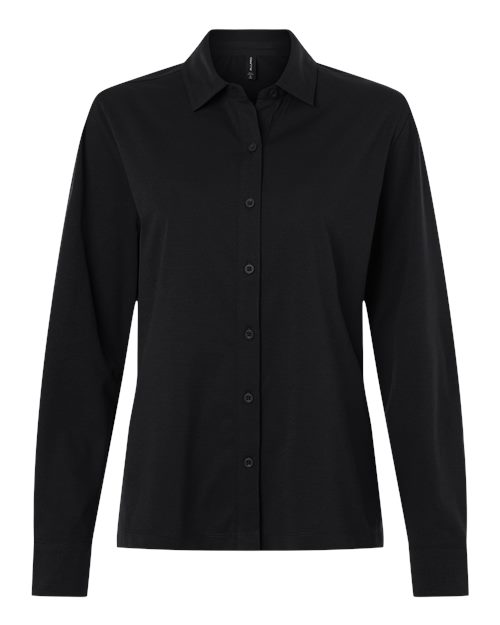 AllPro Women's Pro-Flex Sorona® Button Down Shirt - Black