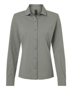 AllPro Women's Pro-Flex Sorona® Button Down Shirt - Greystone