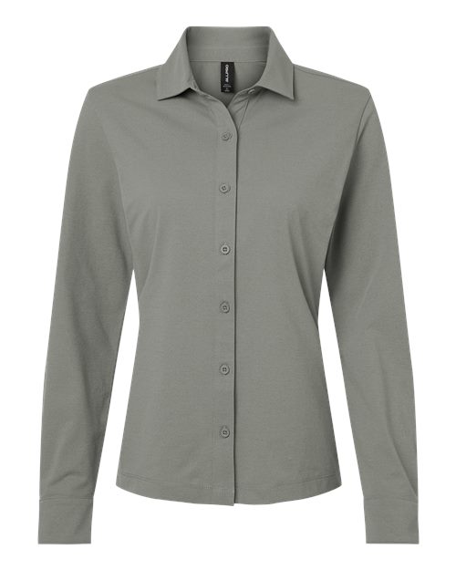 AllPro Women's Pro-Flex Sorona® Button Down Shirt - Greystone