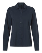 AllPro Women's Pro-Flex Sorona® Button Down Shirt - Navy
