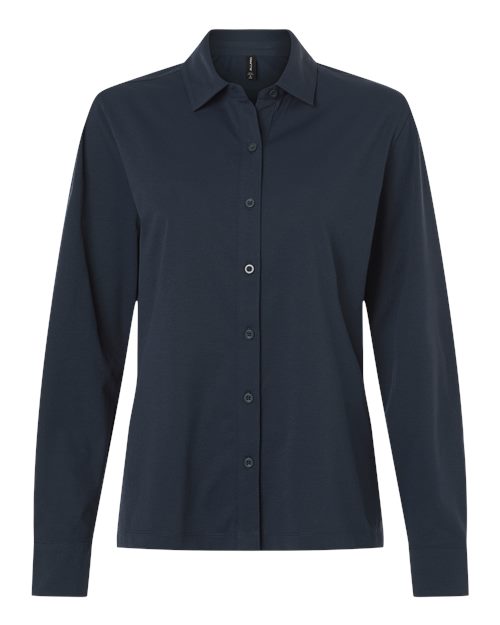 AllPro Women's Pro-Flex Sorona® Button Down Shirt - Navy