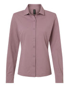 AllPro Women's Pro-Flex Sorona® Button Down Shirt - Deep Lavender