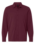 AllPro Men's Pro-Flex Sorona® Button Down Shirt - Maroon