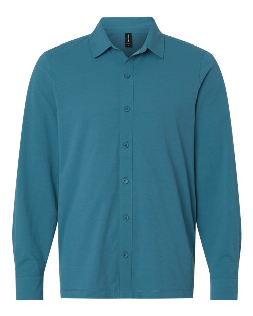 AllPro Men's Pro-Flex Sorona® Button Down Shirt - Pacific Blue