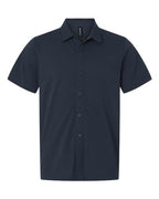 AllPro Men's Pro-Flex Sorona® Button Down Short Sleeve Shirt - Navy