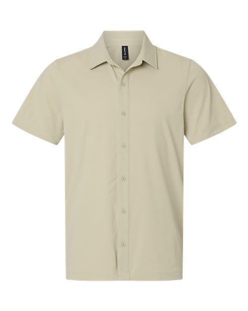 AllPro Men's Pro-Flex Sorona® Button Down Short Sleeve Shirt - Sand