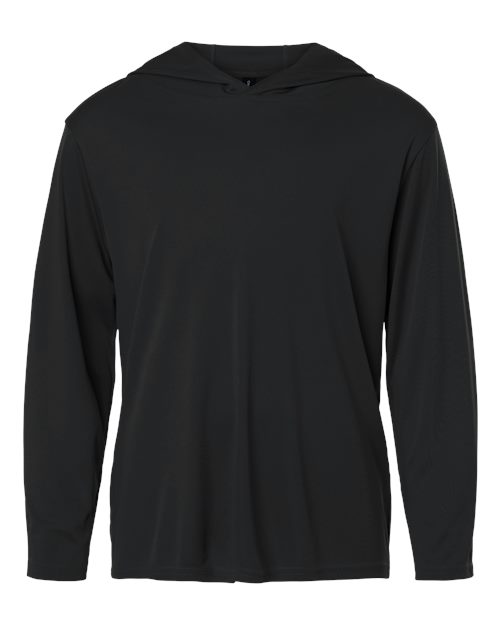 AllPro Youth Pro-Lock Performance Hooded Long Sleeve T-Shirt - Black