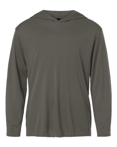 AllPro Youth Pro-Lock Performance Hooded Long Sleeve T-Shirt - Charcoal
