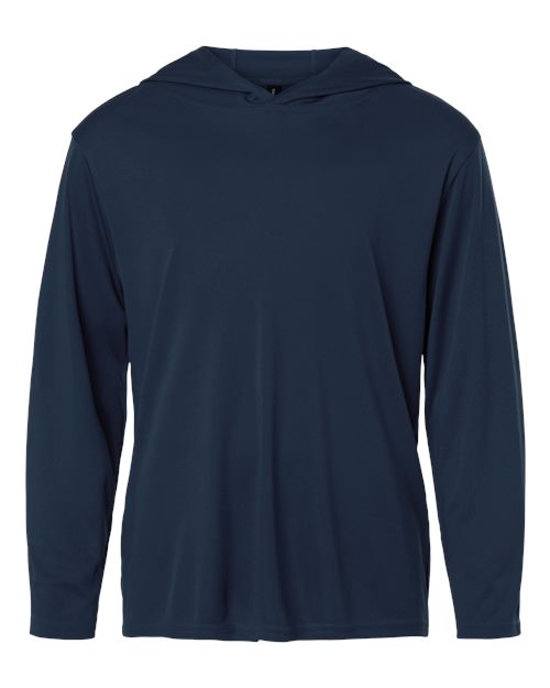 AllPro Youth Pro-Lock Performance Hooded Long Sleeve T-Shirt - Navy