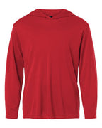 AllPro Youth Pro-Lock Performance Hooded Long Sleeve T-Shirt - Red