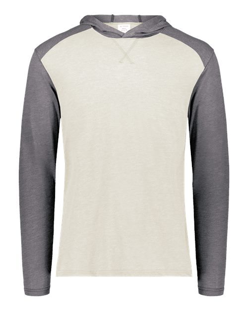 Augusta Sportswear Unisex Gameday Vintage Hooded Long Sleeve T-Shirt - Birch/ Carbon Heather
