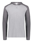 Augusta Sportswear Unisex Gameday Vintage Hooded Long Sleeve T-Shirt - Grey Heather/ Carbon Heather
