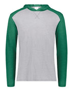 Augusta Sportswear Unisex Gameday Vintage Hooded Long Sleeve T-Shirt - Grey Heather/ Kelly Heather