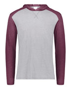 Augusta Sportswear Unisex Gameday Vintage Hooded Long Sleeve T-Shirt - Grey Heather/ Maroon Heather