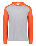 Augusta Sportswear Unisex Gameday Vintage Hooded Long Sleeve T-Shirt - Grey Heather/ Orange Heather