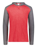 Augusta Sportswear Unisex Gameday Vintage Hooded Long Sleeve T-Shirt - Scarlet Heather/ Carbon Heather
