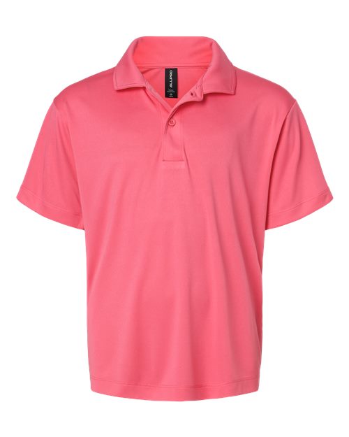 AllPro Youth Pro-Lock Performance Polo - Bright Pink