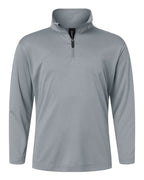 AllPro Youth Pro-Lock Performance Quarter-Zip Pullover - Heather Steel