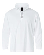 AllPro Youth Pro-Lock Performance Quarter-Zip Pullover - White