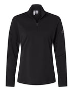 Adidas Women's Lightweight Quarter-Zip Pullover - Black