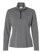 Adidas Women's Lightweight Quarter-Zip Pullover - Black Heather