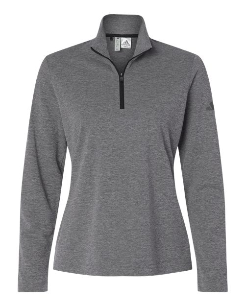 Adidas Women's Lightweight Quarter-Zip Pullover - Black Heather