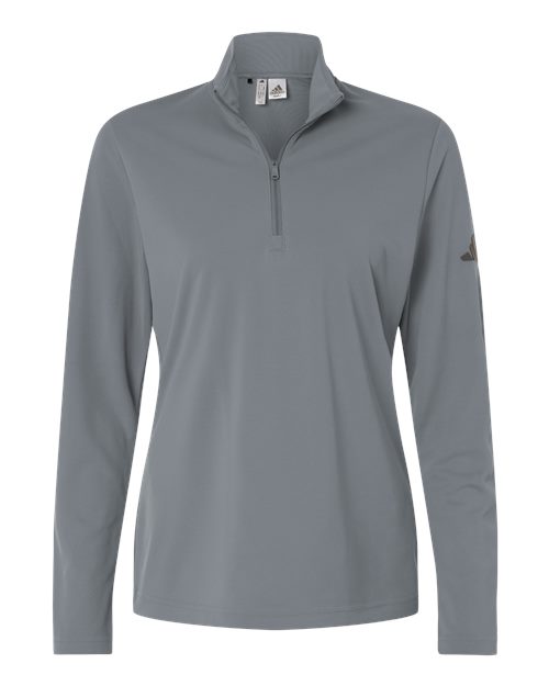 Adidas Women's Lightweight Quarter-Zip Pullover - Grey Three