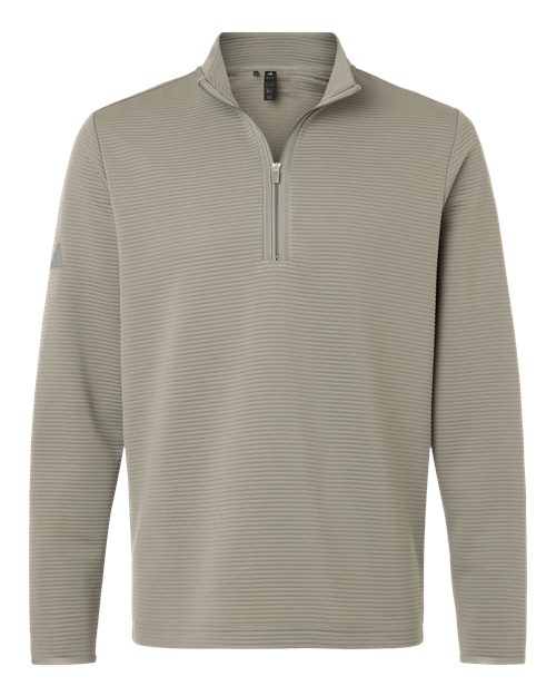 Adidas Men's Spacer Quarter-Zip Pullover - Silver Pebble