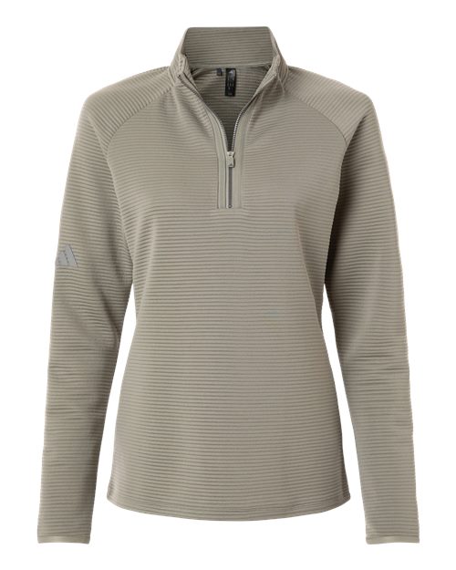 Adidas Women's Spacer Quarter-Zip Pullover - Silver Pebble