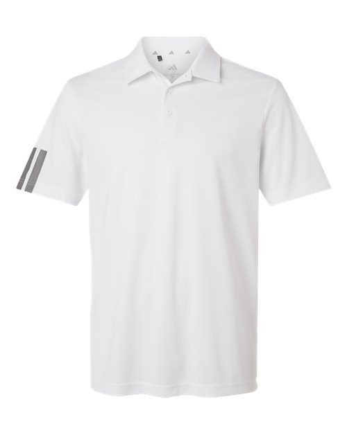 Adidas Men's Performance 3-Stripes Climacool Polo - White