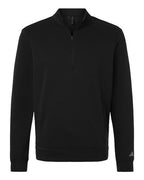 Adidas Men's Elevated Fleece Quarter-Zip Pullover - Black