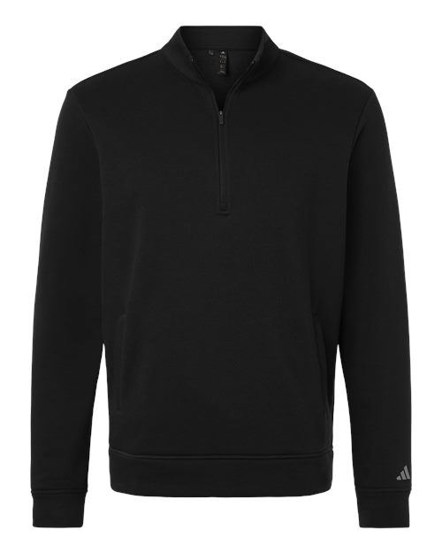 Adidas Men's Elevated Fleece Quarter-Zip Pullover - Black