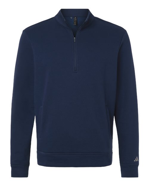 Adidas Men's Elevated Fleece Quarter-Zip Pullover - Collegiate Navy