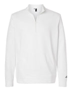 Adidas Men's Elevated Fleece Quarter-Zip Pullover - Core White