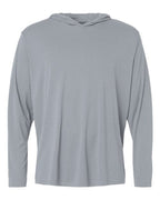 AllPro Unisex Pro-Lock Performance Hooded Long Sleeve T-Shirt - Heather Steel