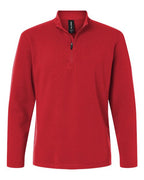 AllPro Men's Stretch Quarter-Zip Fleece Pullover - Red