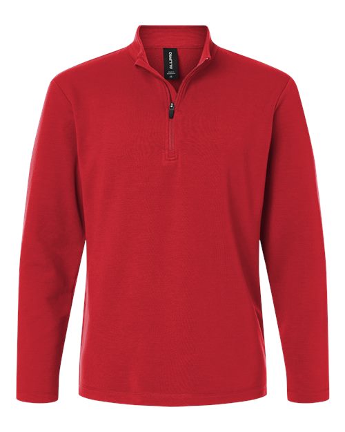 AllPro Men's Stretch Quarter-Zip Fleece Pullover - Red