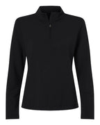 AllPro Women's Stretch Quarter-Zip Fleece Pullover - Black